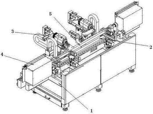 Horizontal double head machining center