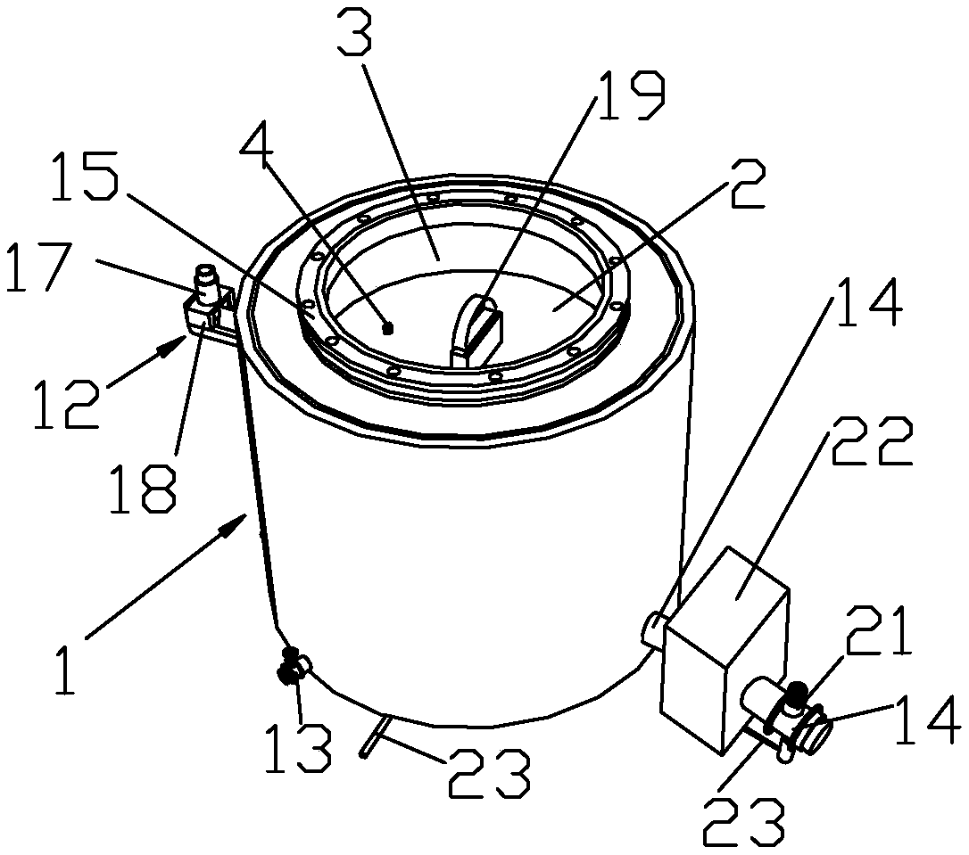 Pesticide spraying bucket for unmanned aerial vehicle and operation method thereof