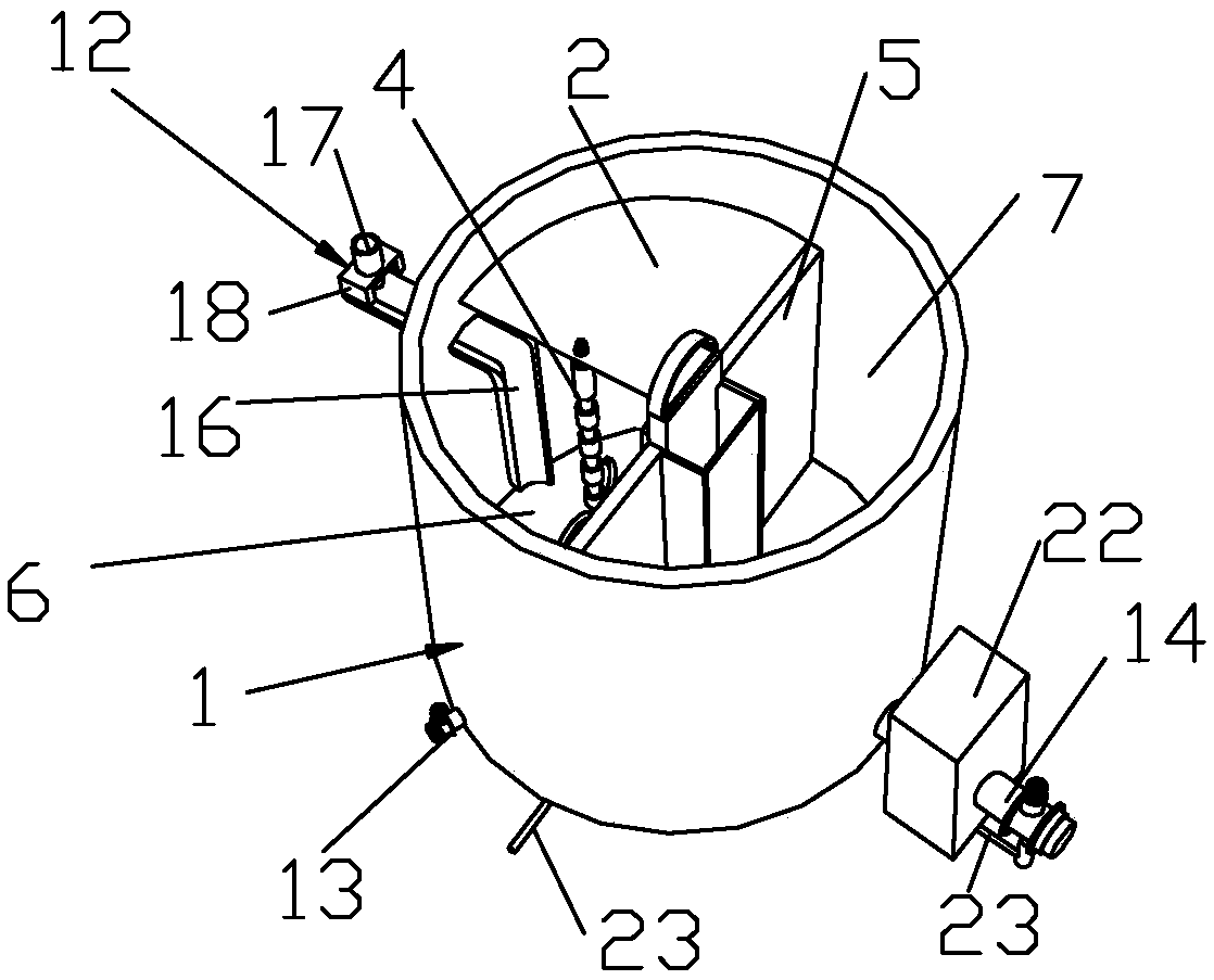 Pesticide spraying bucket for unmanned aerial vehicle and operation method thereof