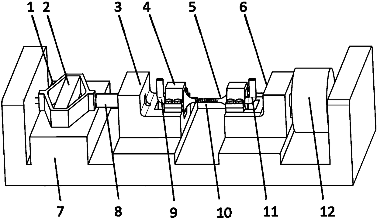 Small-size in-situ fatigue testing machine considering temperature gradient and driven by piezoelectric ceramic