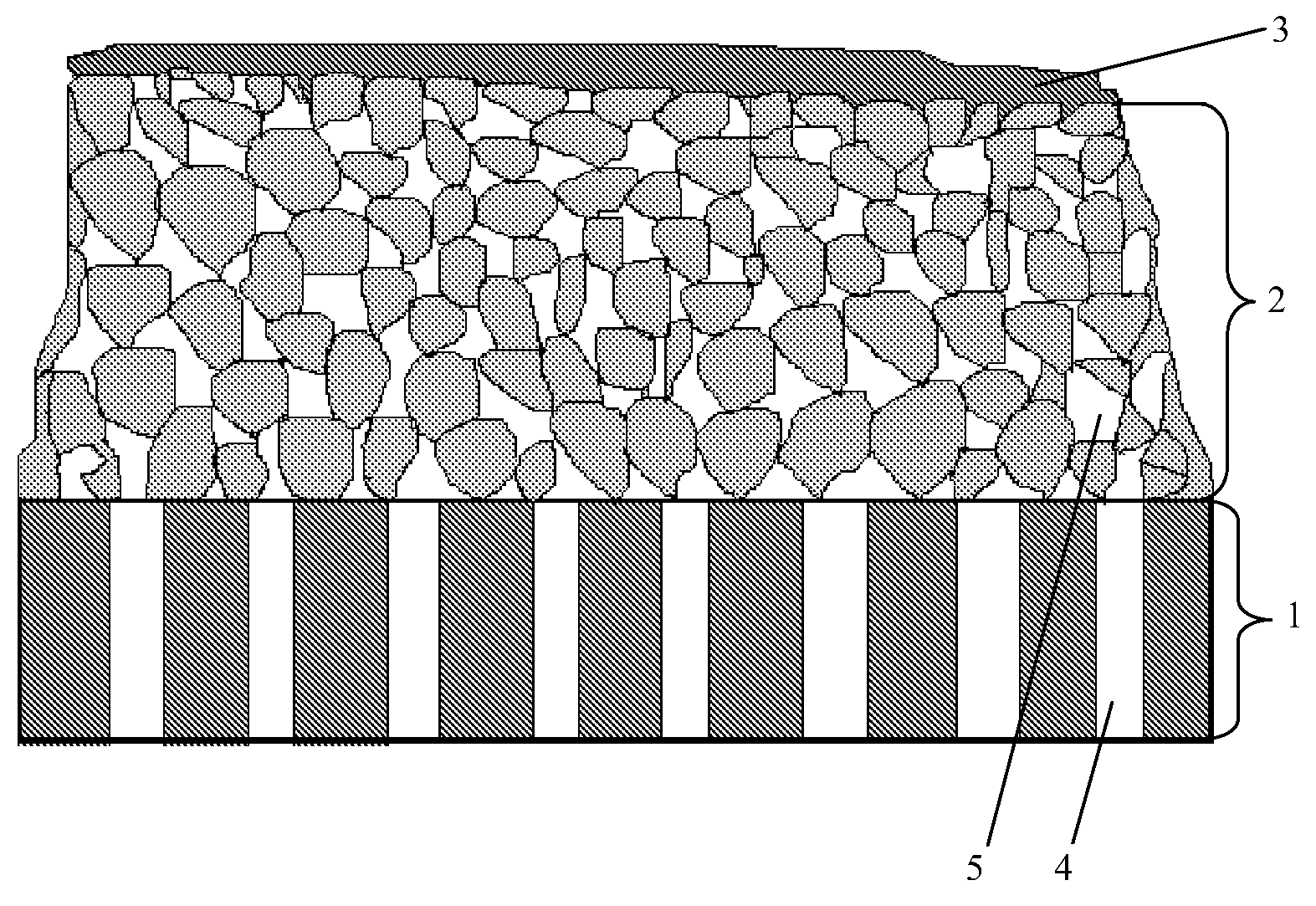 Composite inorganic membrane for separation in fluid systems