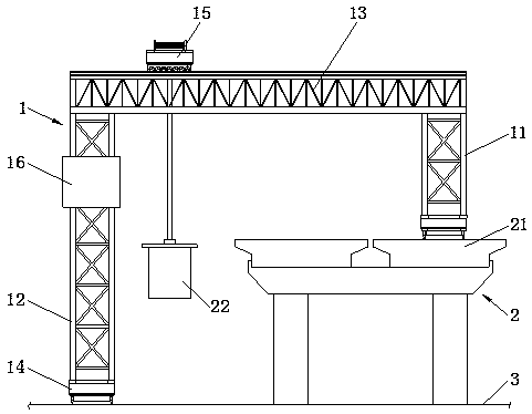 Steel box girder lifting structure and lifting method of large-span combined beam