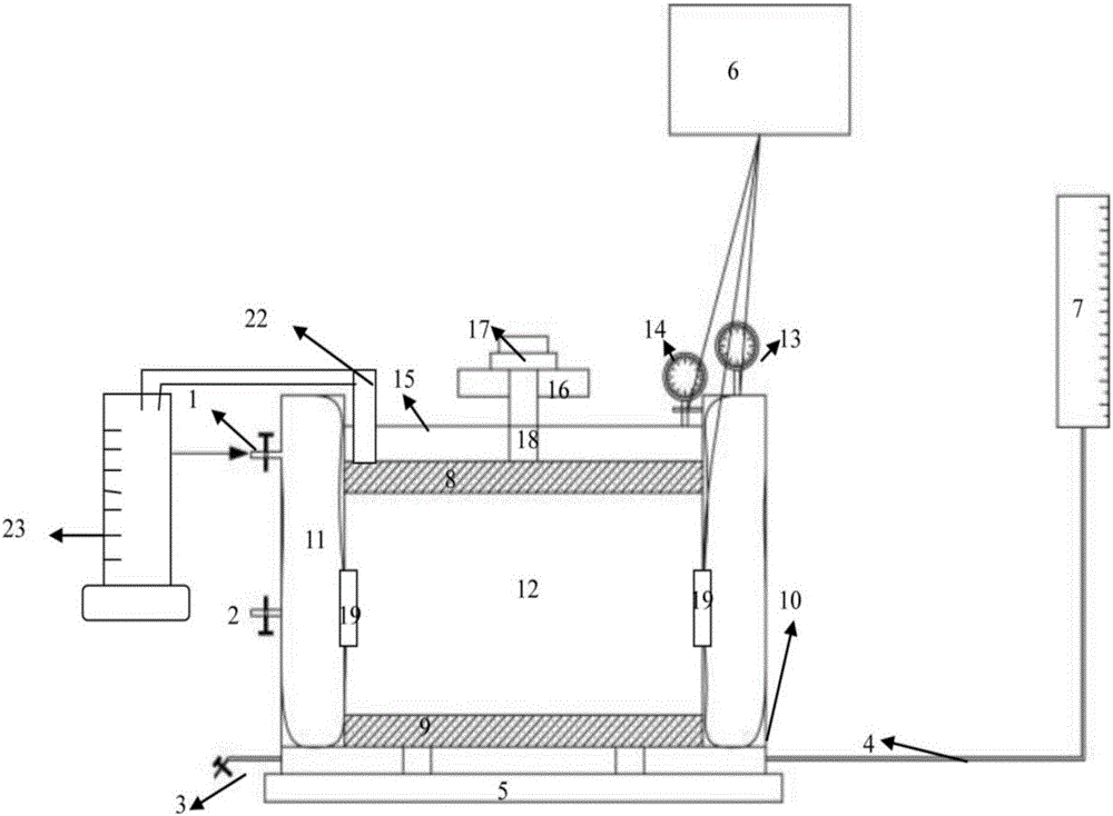 Rock soil penetration air pressure solidification testing method