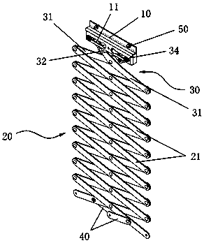 Telescopic support structure of clothes hanger