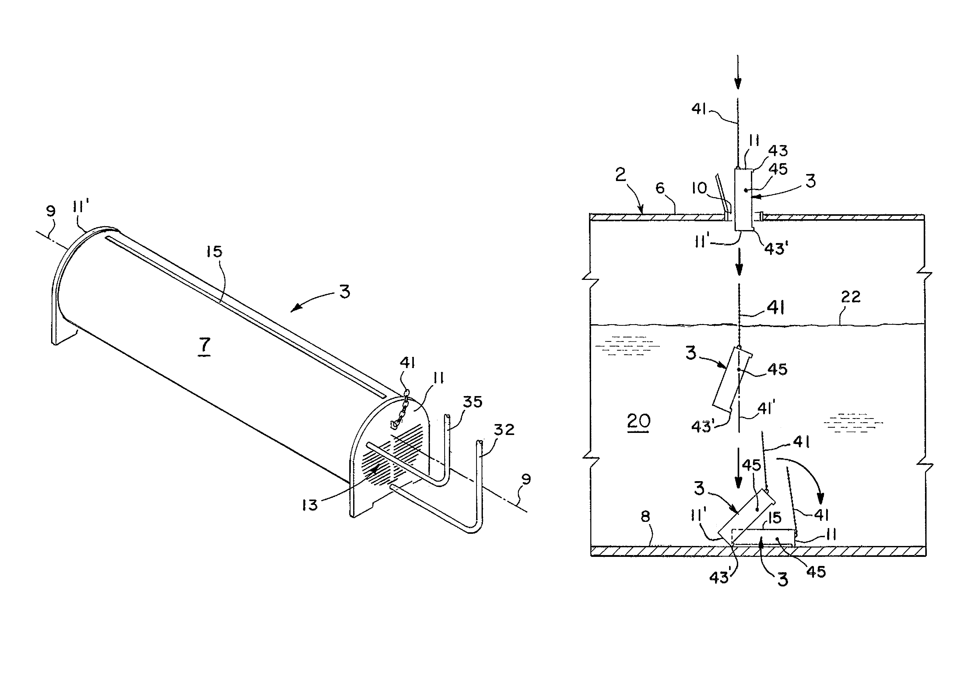 Submersible water circulation system for enclosed tanks