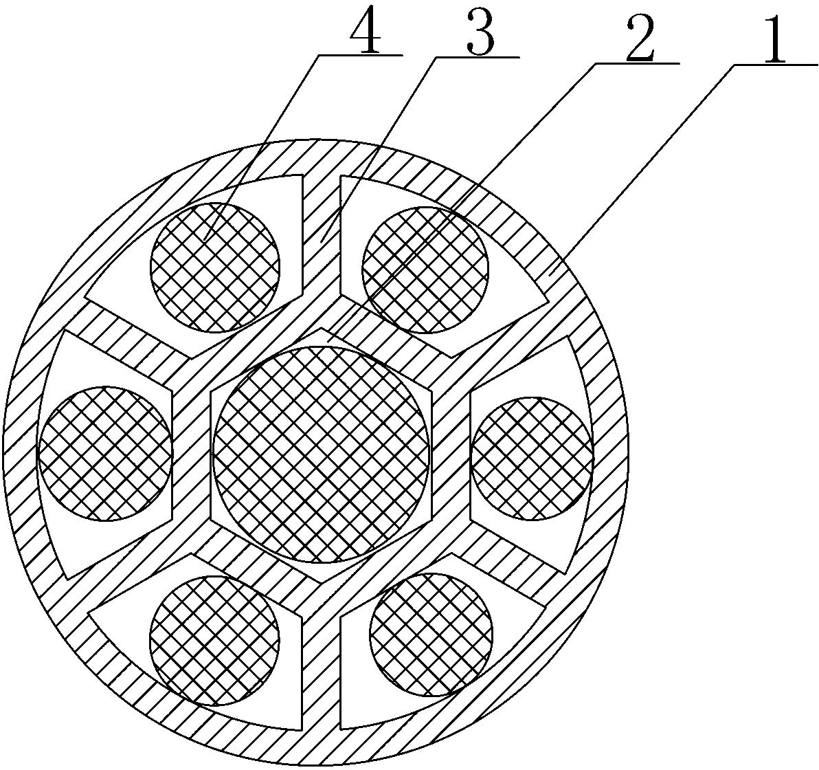 Abrasion-resistant anti-impact multi-hole cable protective pipe and preparing method thereof