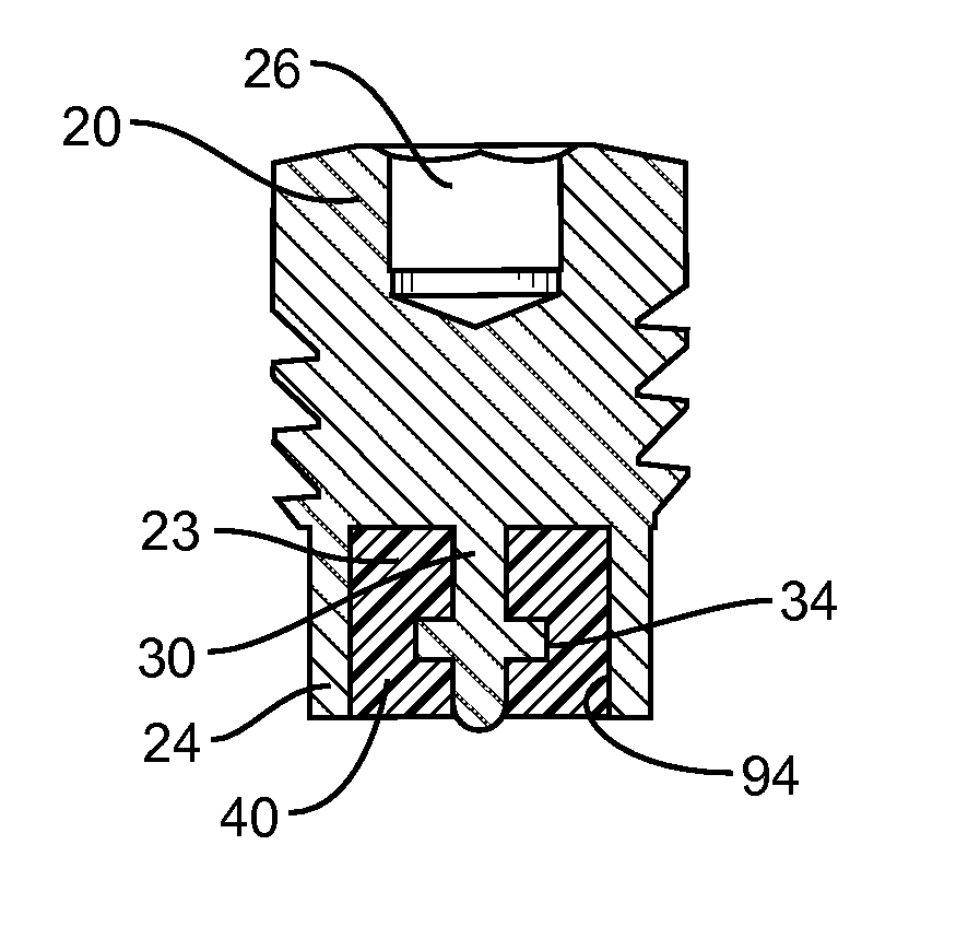 Set screw with deformable member