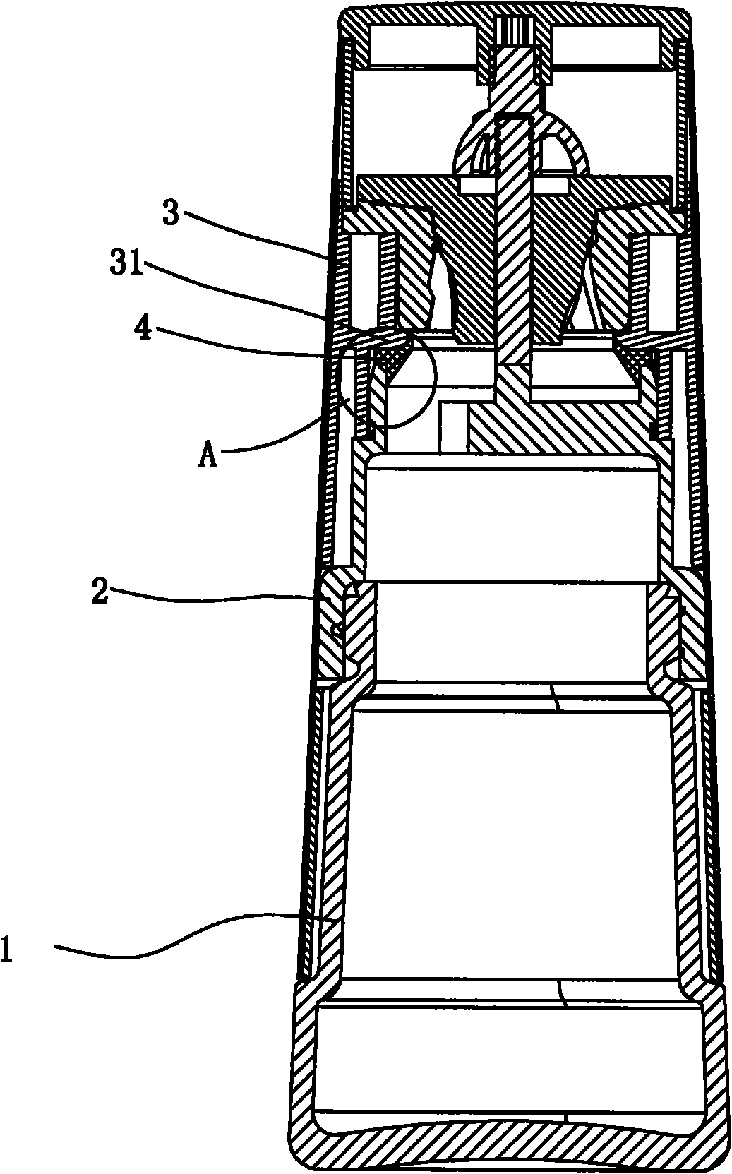 Rotary anti-leakage grinder