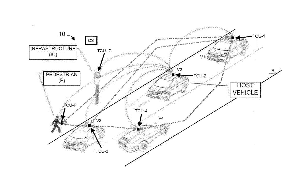 Cooperative adaptive lighting system using vehicle to target or object communication