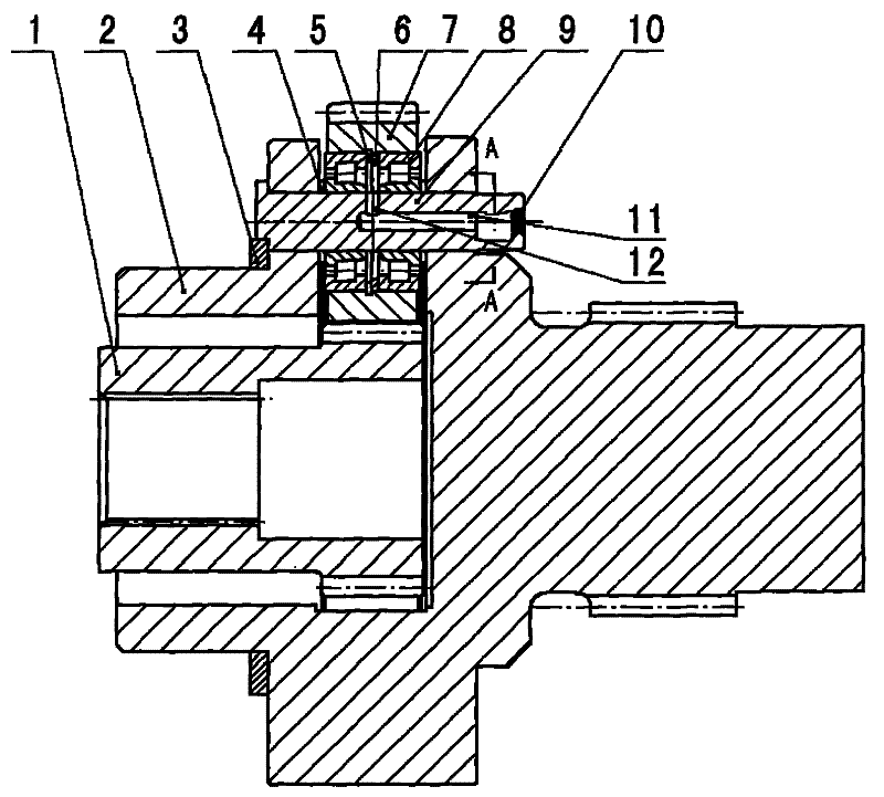 Automatic lubrication device for planet wheel bearing