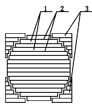 Structural glued-laminated timber round wooden column and manufacturing method thereof