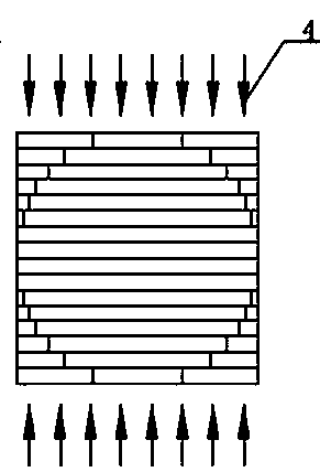 Structural glued-laminated timber round wooden column and manufacturing method thereof