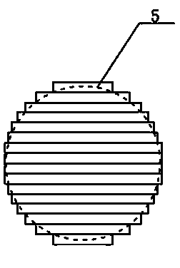 Structural glued-laminated timber round wooden column and manufacturing method thereof