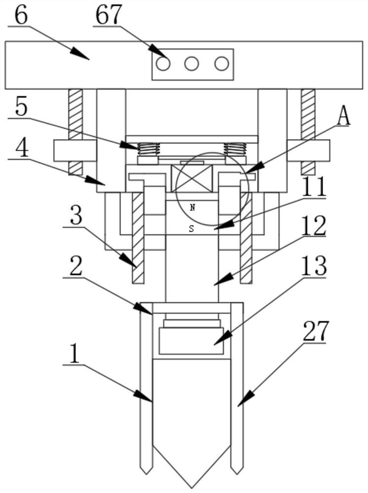 Fence vertical pile fixing device for livestock breeding