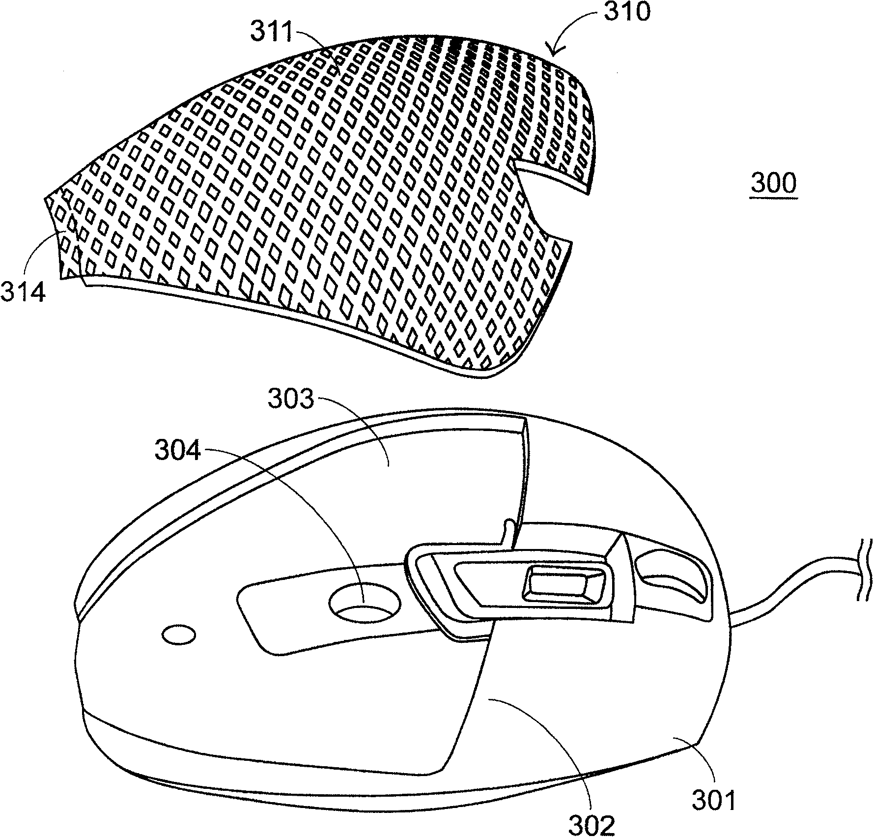 Mouse capable of absorbing sweat