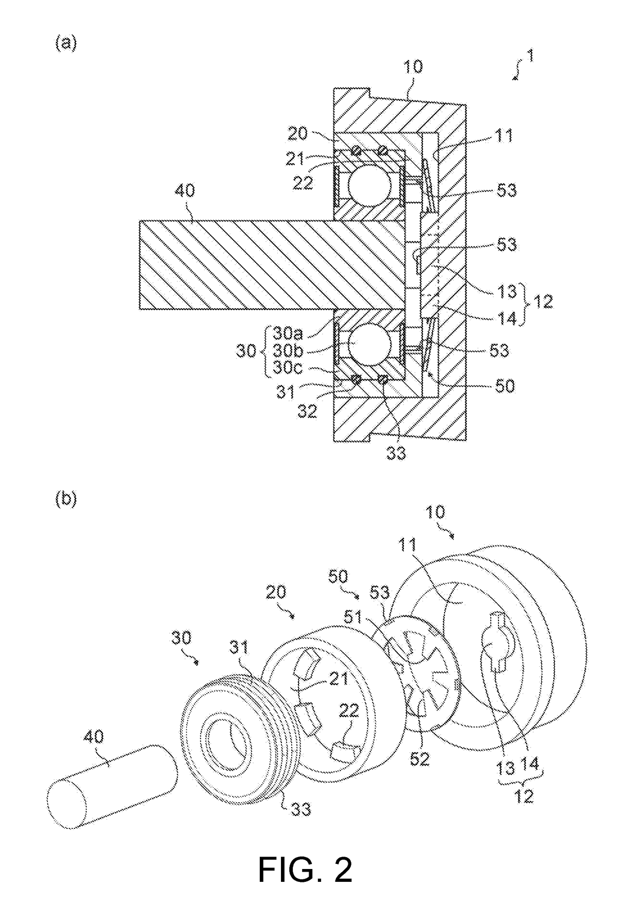 Bearing assembly unit and motor