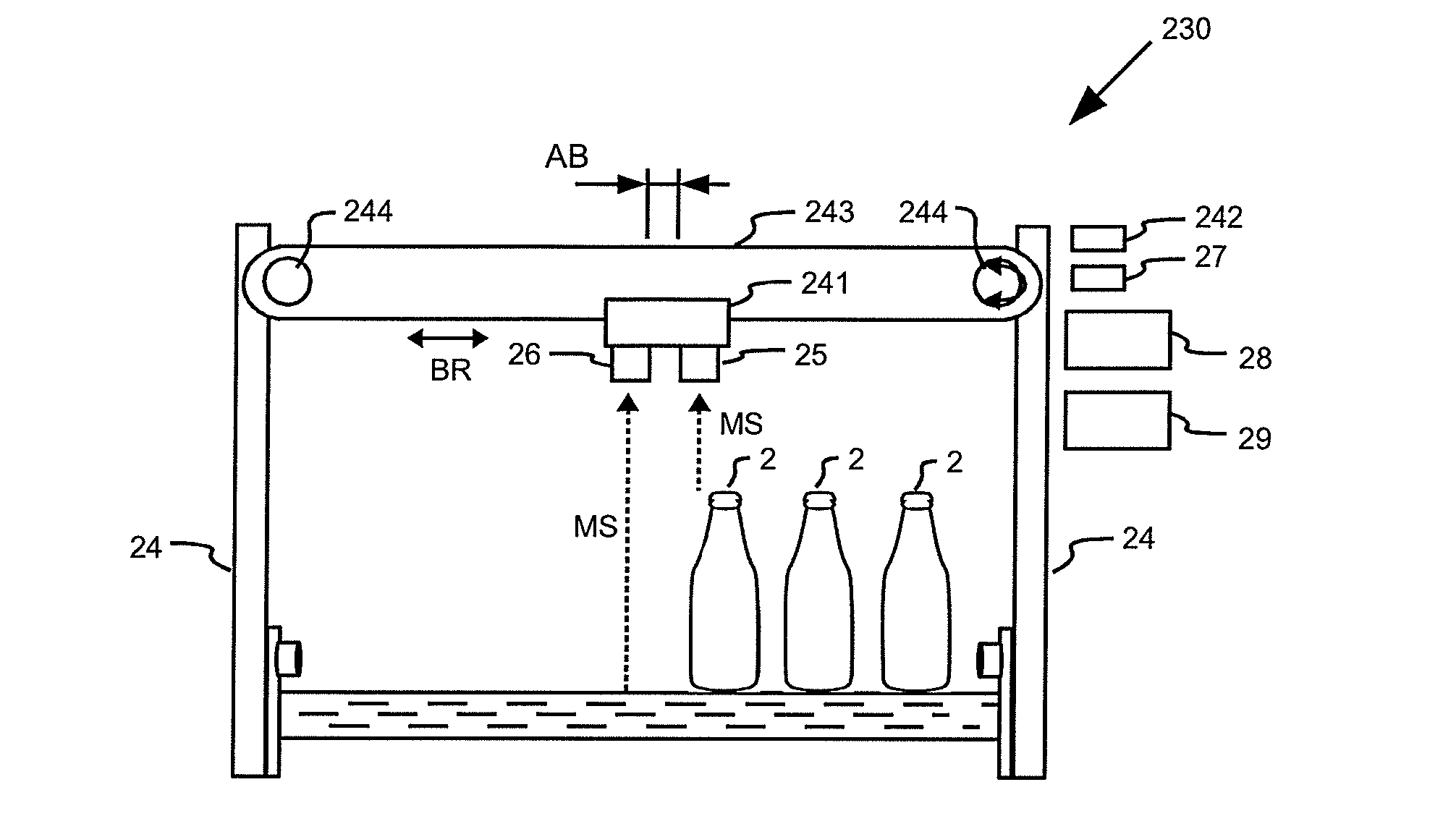 Device and Apparatus for Determining an Occupancy Rate of Conveying Means