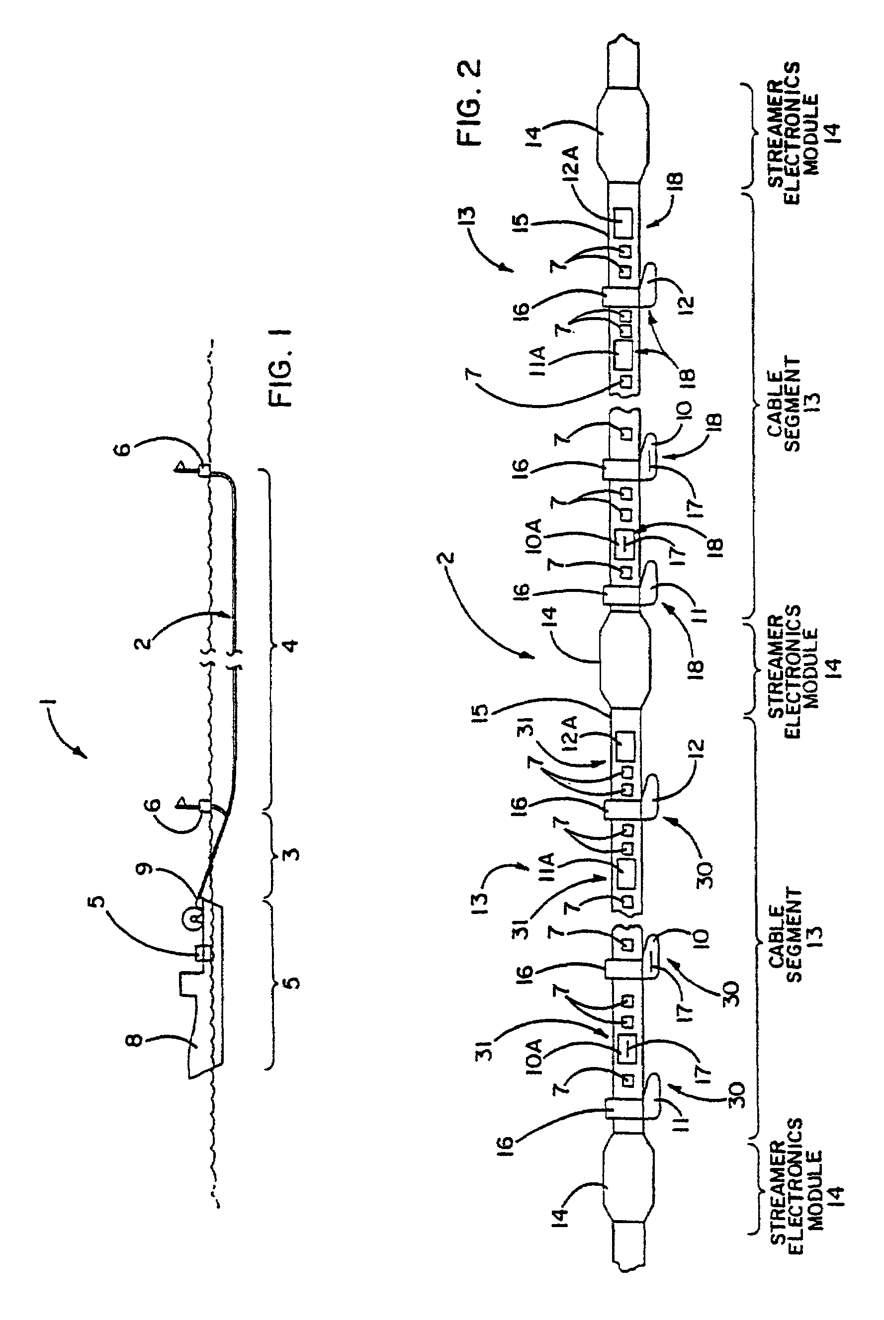 Electrical power distribution and communication system for an underwater cable