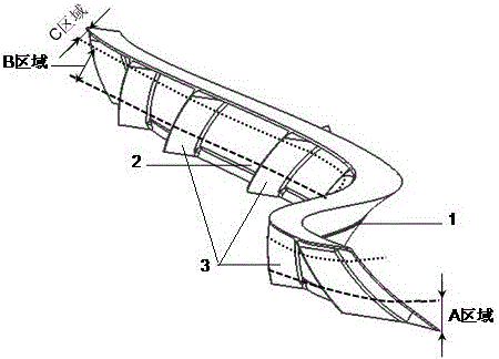 A manufacturing process of double "s"-shaped hyperbolic thin-walled parts