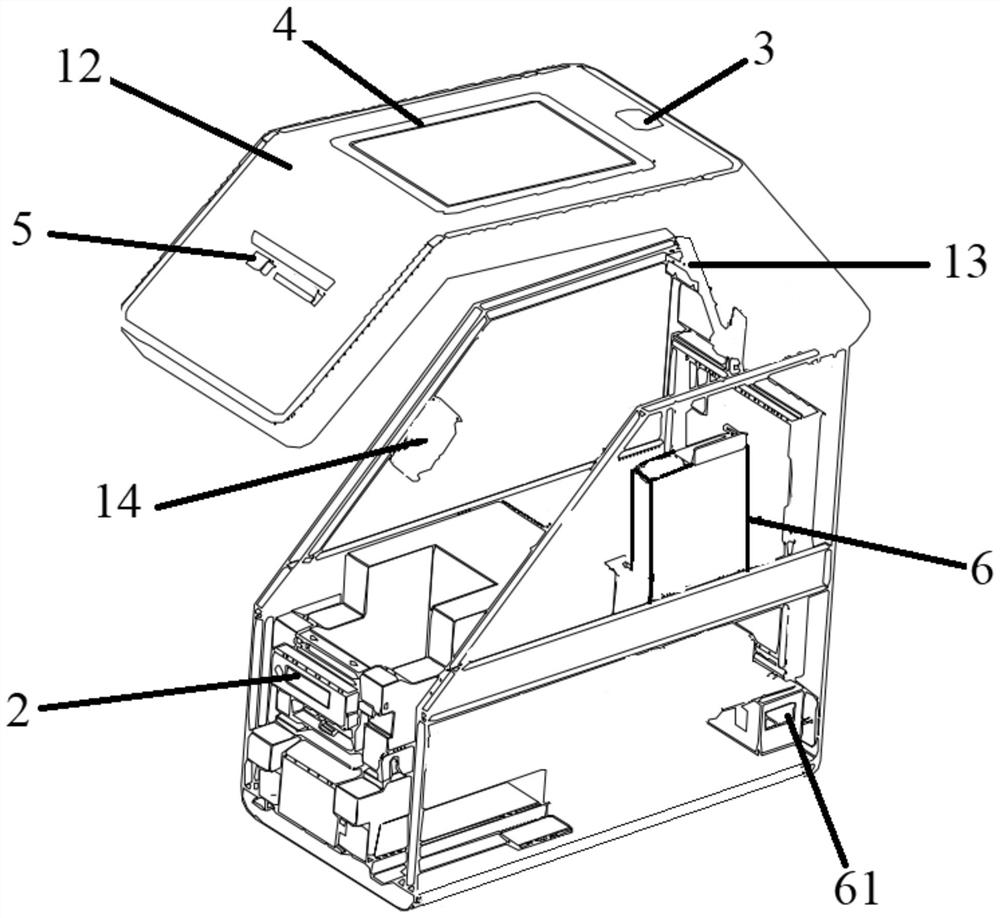 Desktop type self-service equipment and service method for realizing residence permit information change based on desktop type self-service equipment