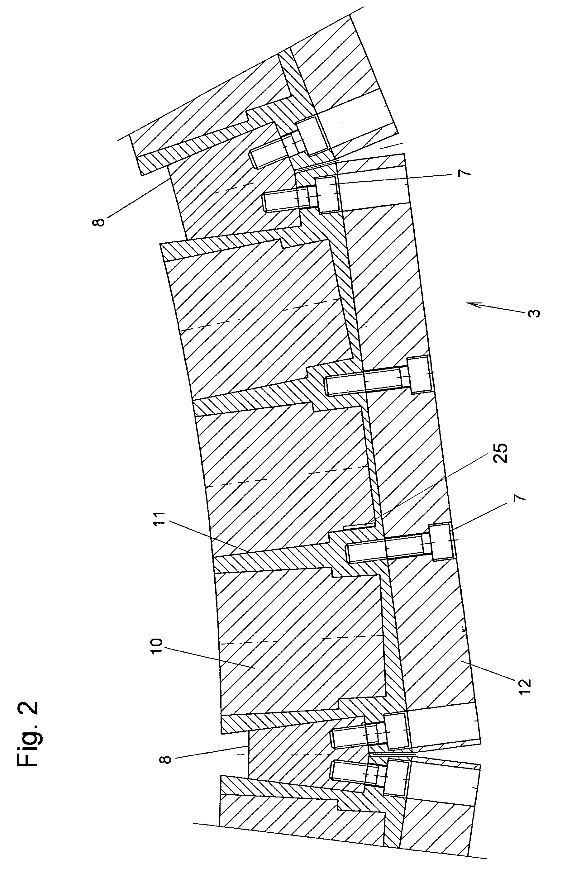 Torque motor having a segment design