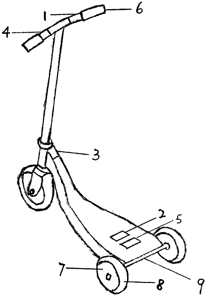 Safety driving system and method of three-wheel electric scooter