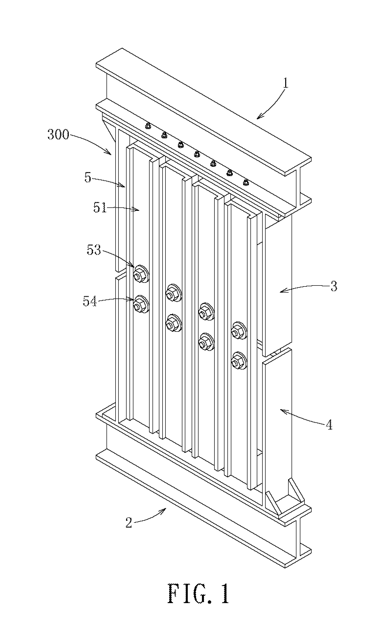 Lever viscoelastic damping wall assembly