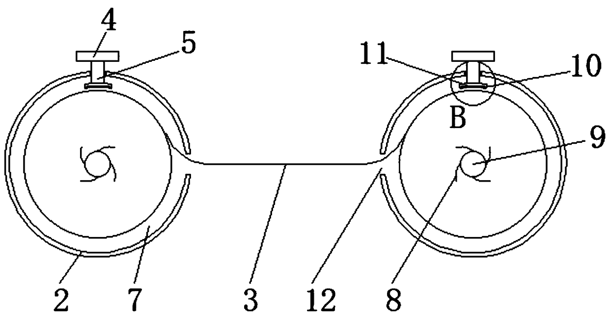 Adjustable type discharging cloth applied to production of high-frequency transformer