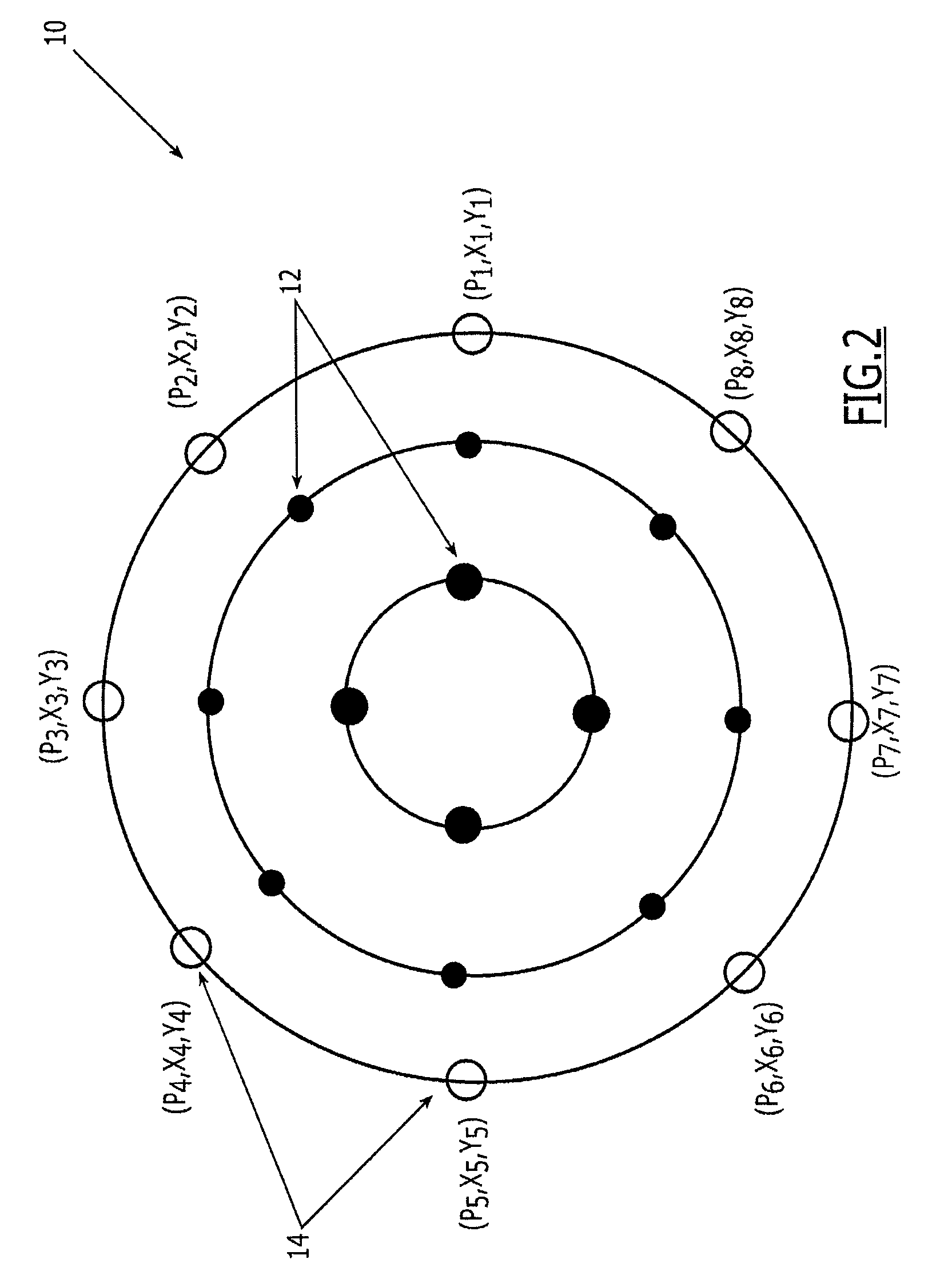 System and method for determining the beam center location of an antenna