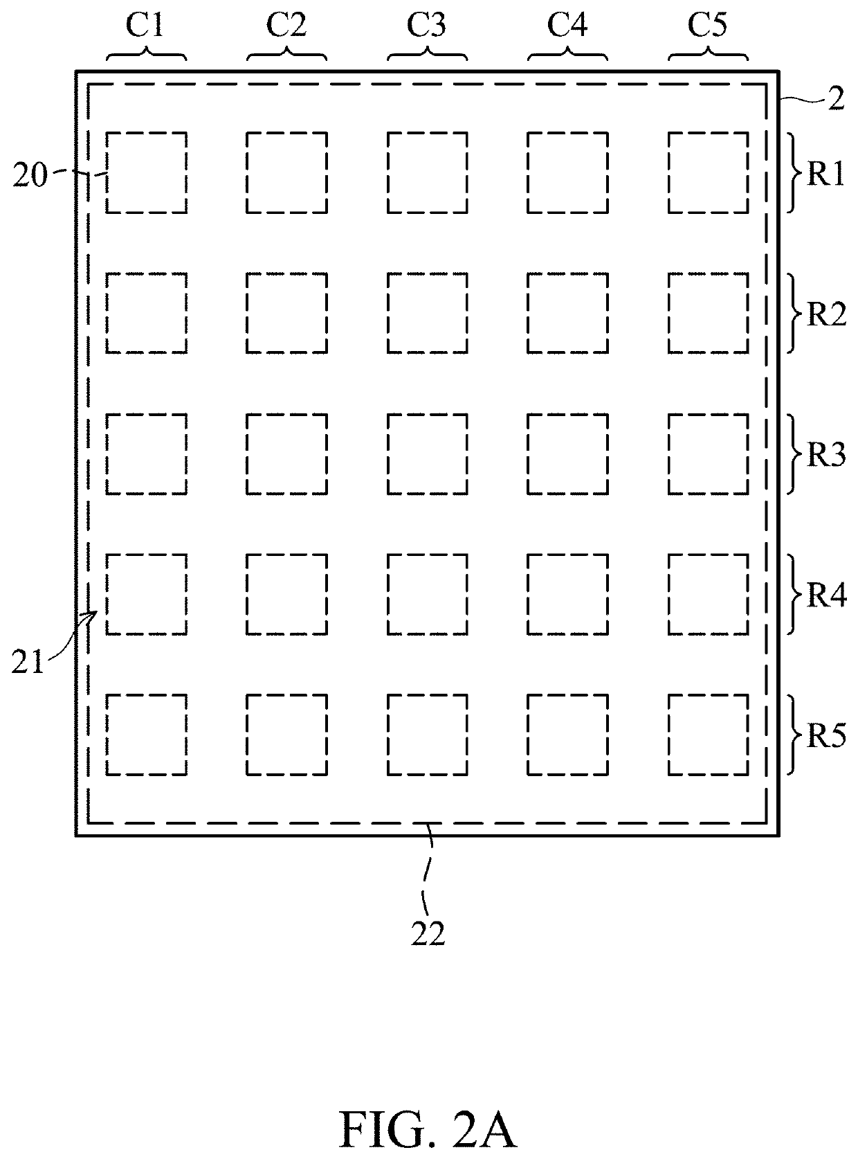 Active pixel sensor with sensing circuits and output circuits disposed on the same substrate