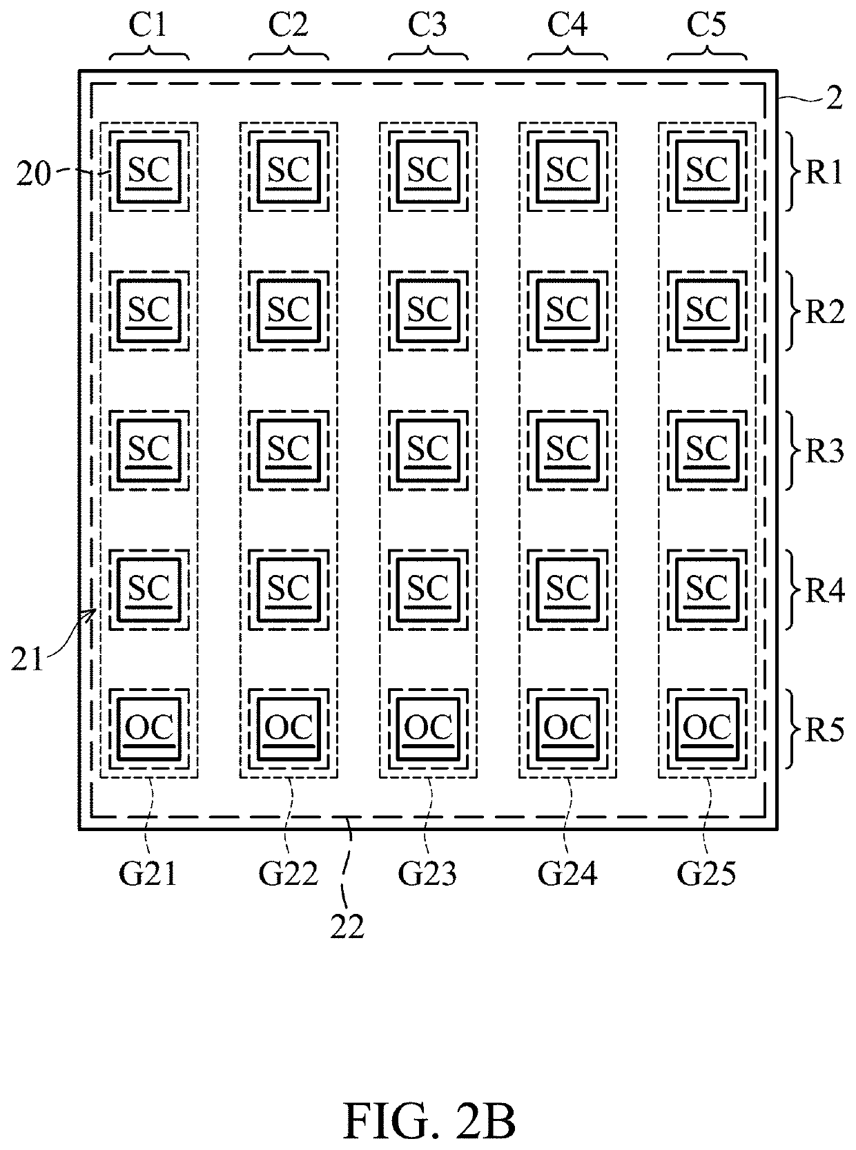 Active pixel sensor with sensing circuits and output circuits disposed on the same substrate