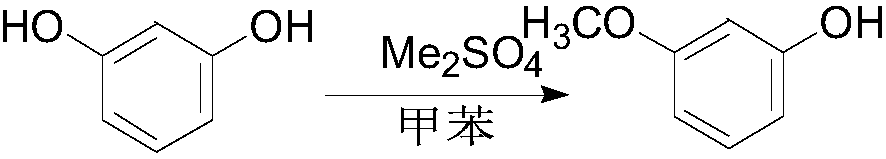 A kind of preparation method of m-methoxyphenol