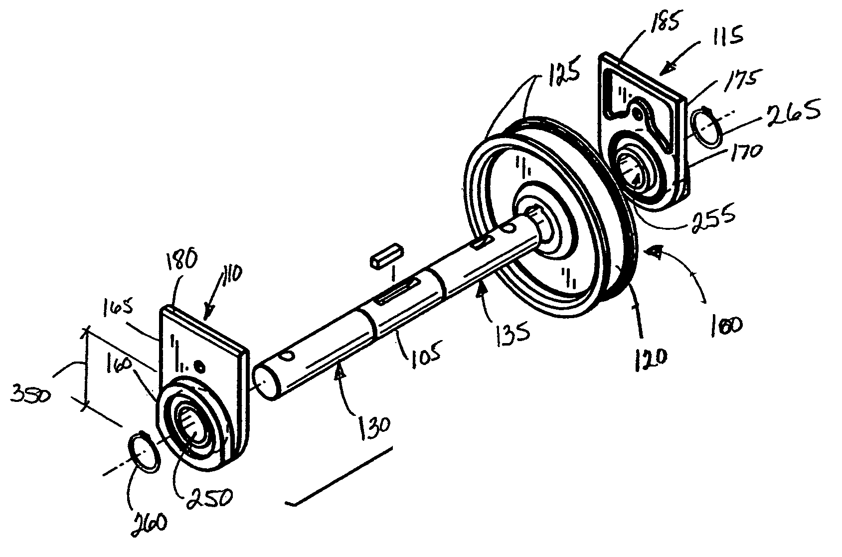 Modular wheel assembly for a carriage in a mobile storage system