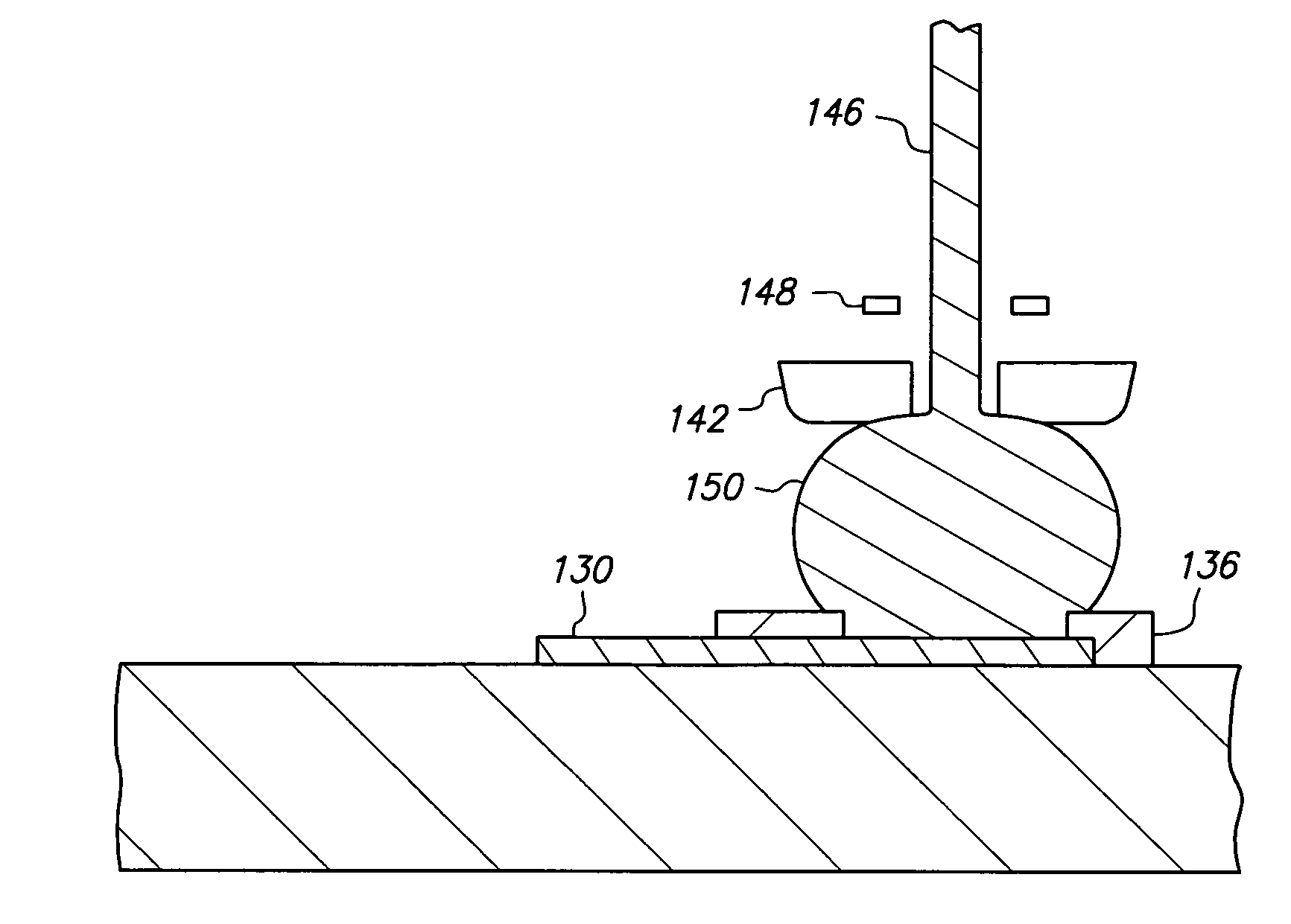 Semiconductor chip assembly with welded metal pillar that includes enlarged ball bond