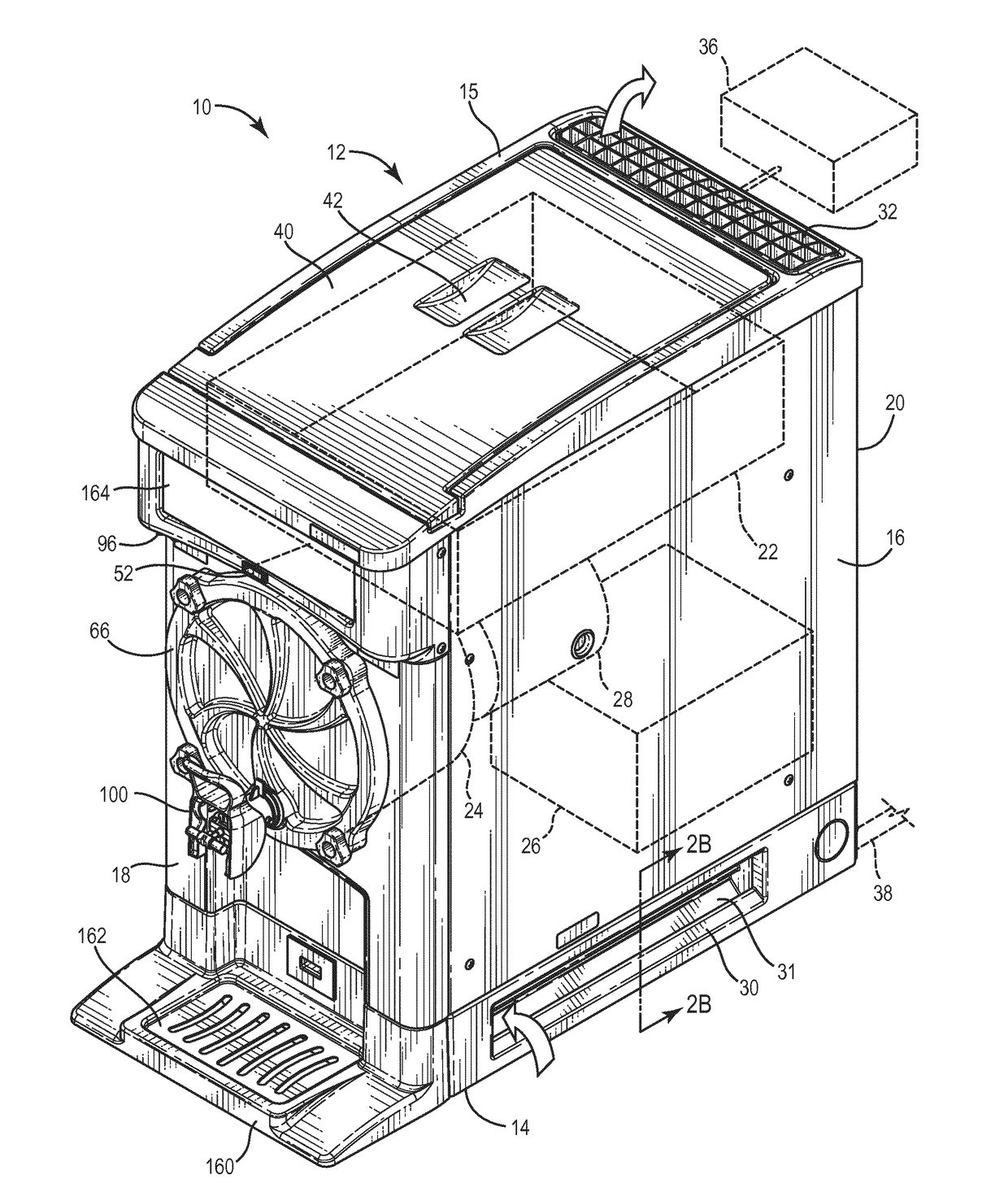 Frozen beverage dispenser