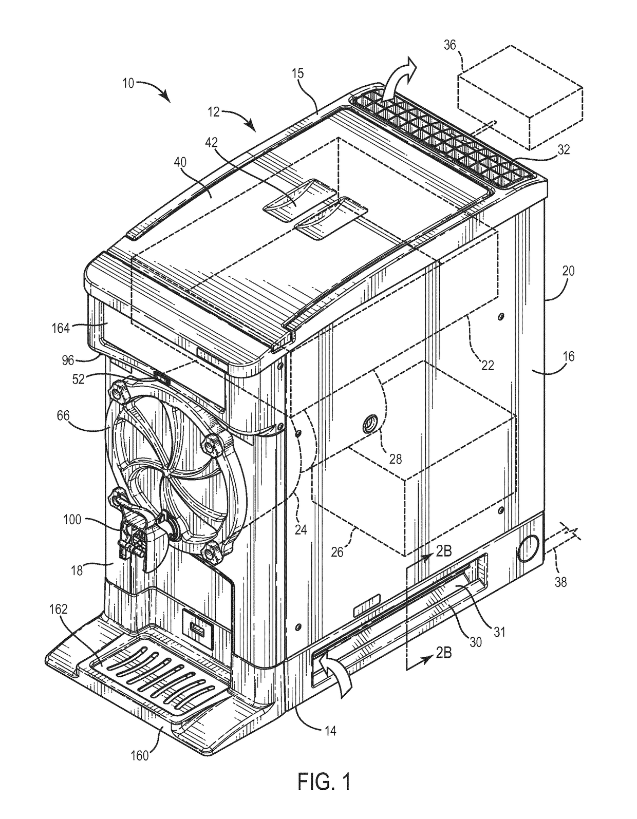 Frozen beverage dispenser