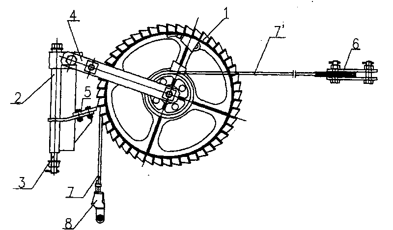 Bevel ratchet wheel compensating device