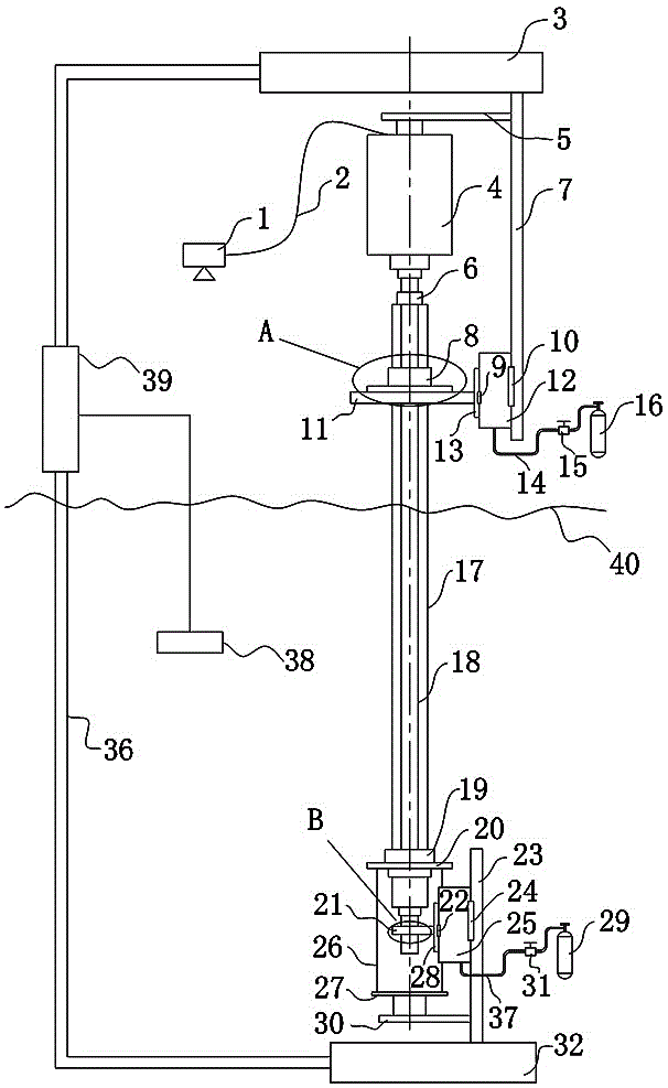 Test device and test method for simulating wear between deepwater drilling well marine riser and drill string
