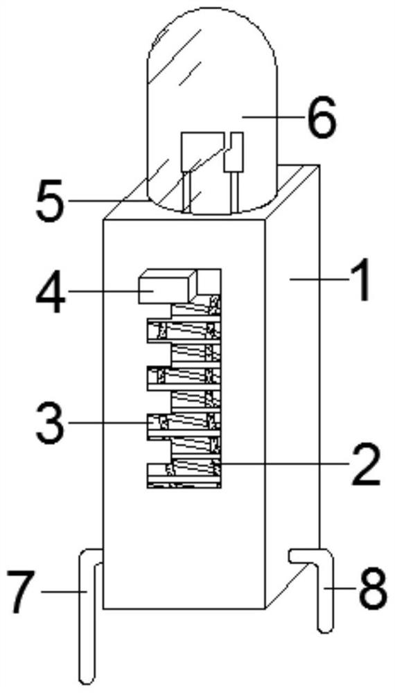 Telescopic wide-angle LED light-emitting tube