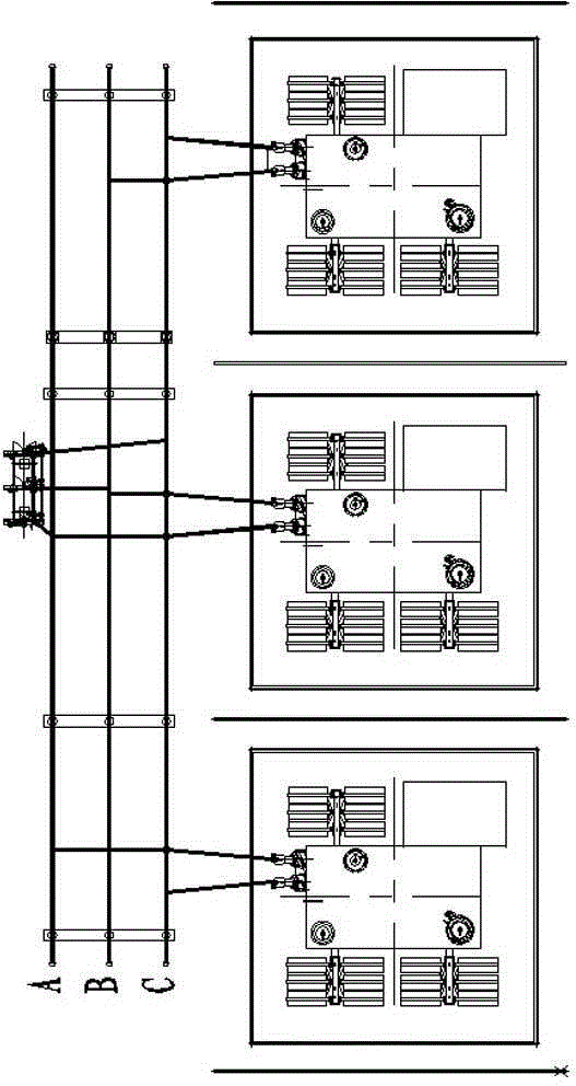 35kv side structure of compact 500kv main transformer