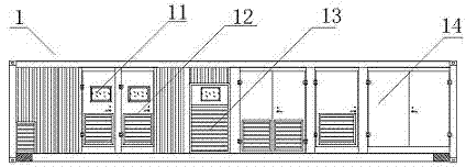 Integrally-moving high-voltage variable-frequency electric control device