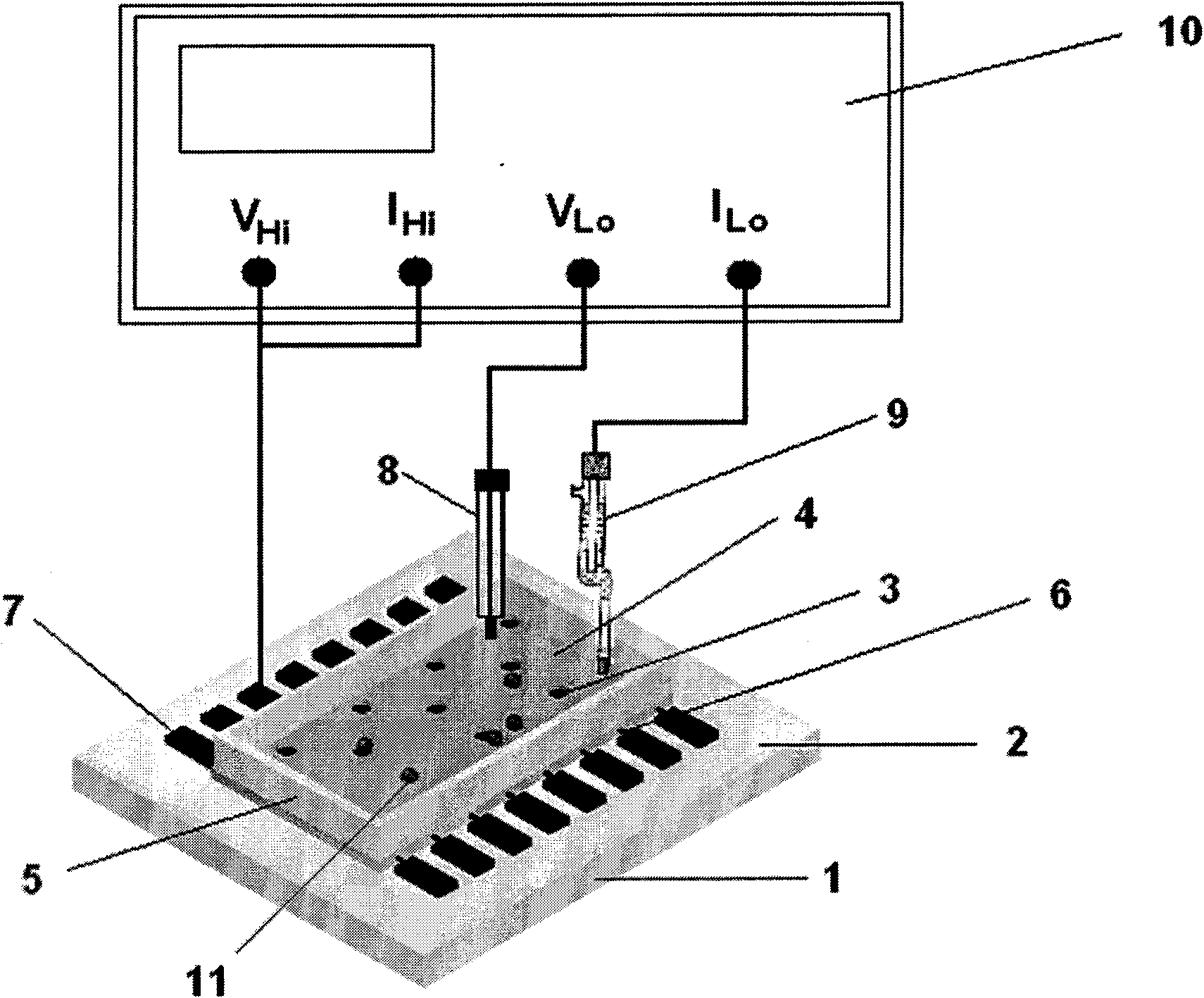 Method for detecting tumour cells by adopting microelectrode array impedance biosensor chip