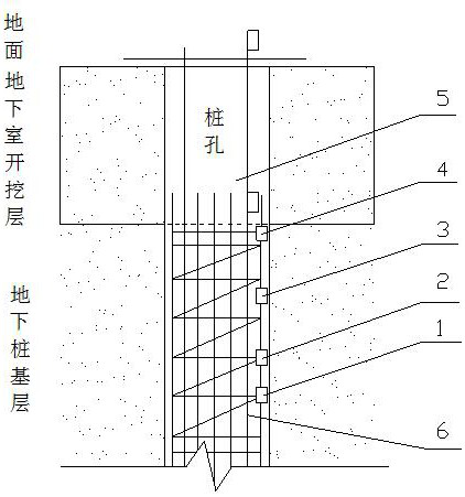 A detection method for concrete pouring elevation in underground bored piles