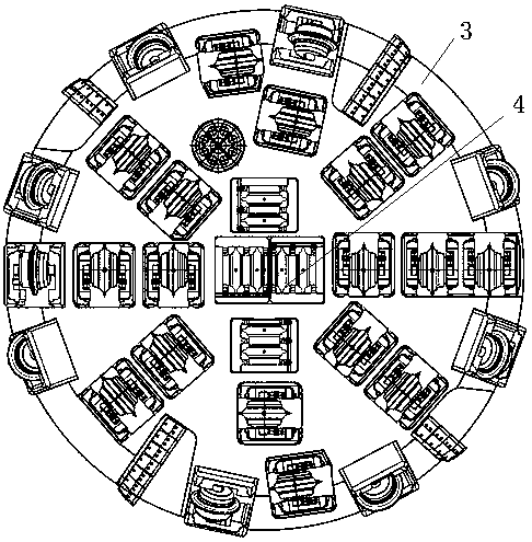 Heading machine with high-pressure water-jet and mechanical-coupling integrated type disc hobbing cutter