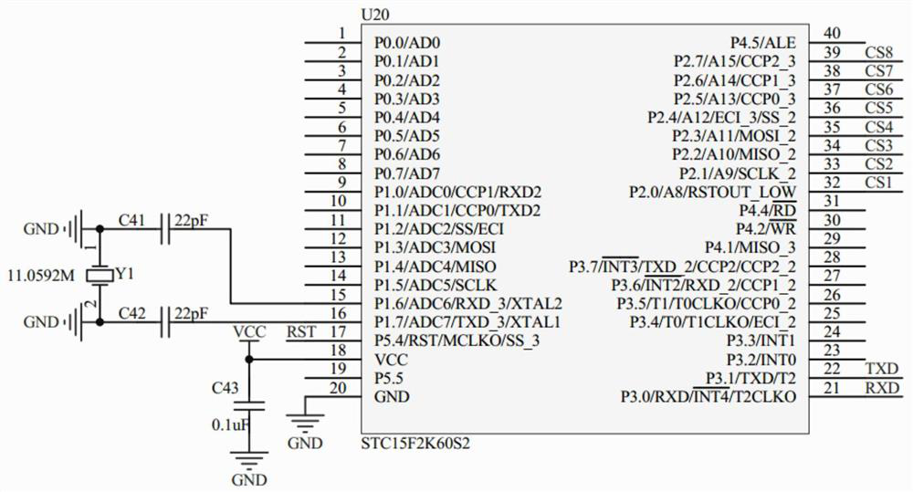 A wireless communication converter from rs485 to eight-way rs232