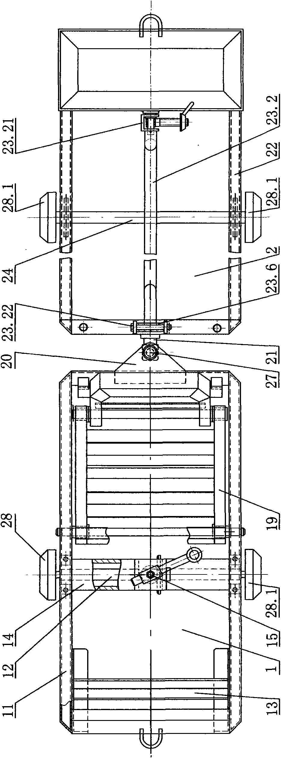 Transport trolley in pipeline