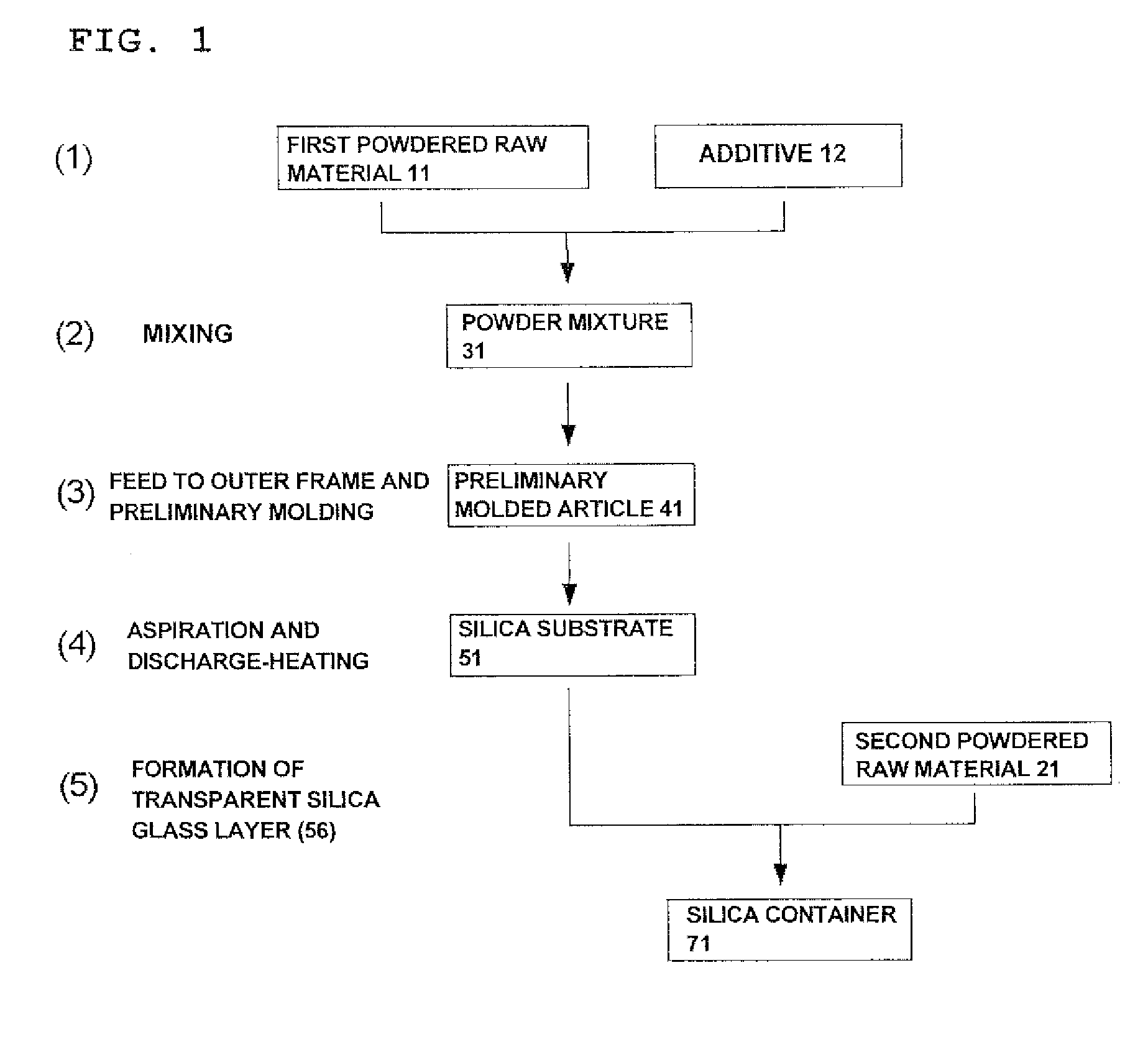 Silica container and method for producing the same