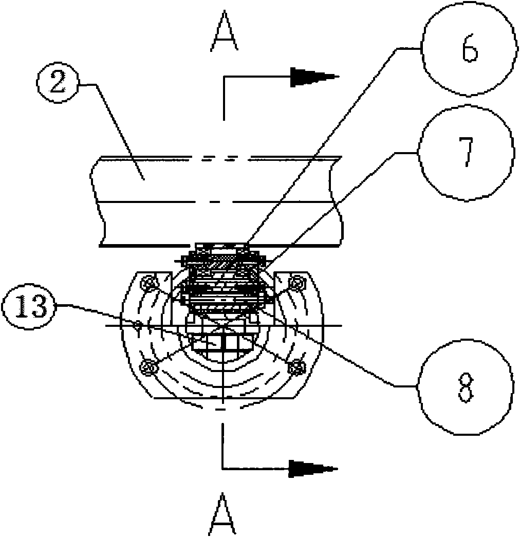 Mechanical cross screw rod supporting device