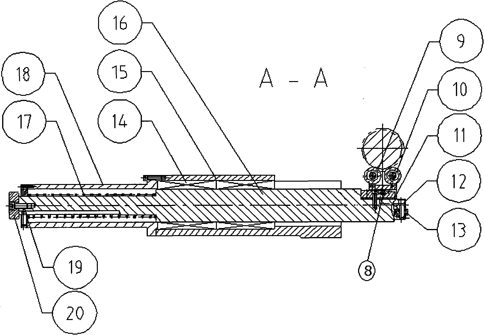 Mechanical cross screw rod supporting device