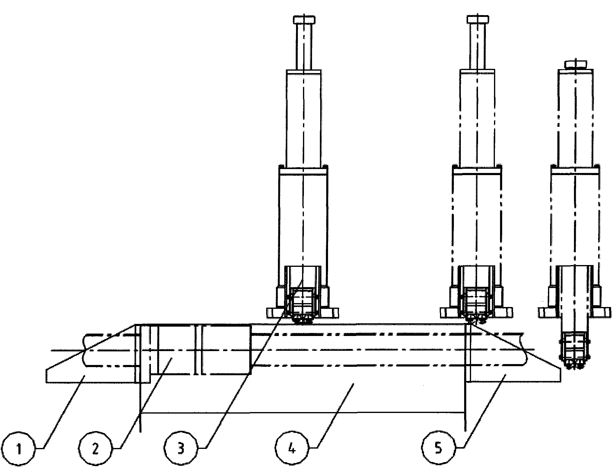 Mechanical cross screw rod supporting device